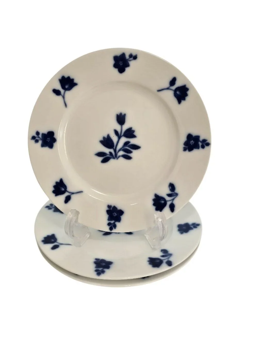 3 Williams Sonoma Flow Blue Salad Plates 7.5